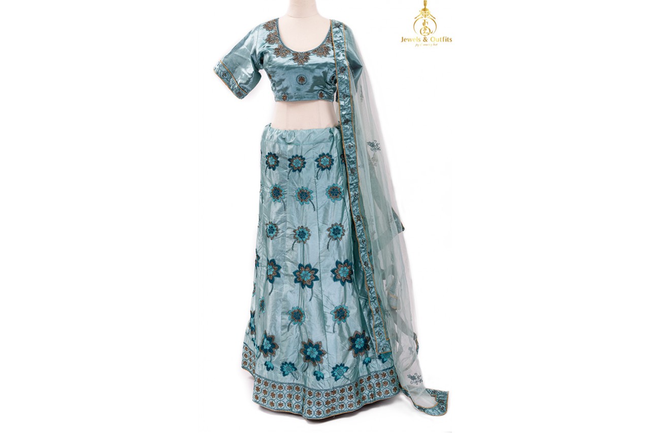 Adorable Sky Silk Lehenga