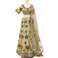 Green Shade Silk Lehenga