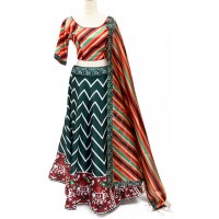 Rainbow shades Printed Lehenga set