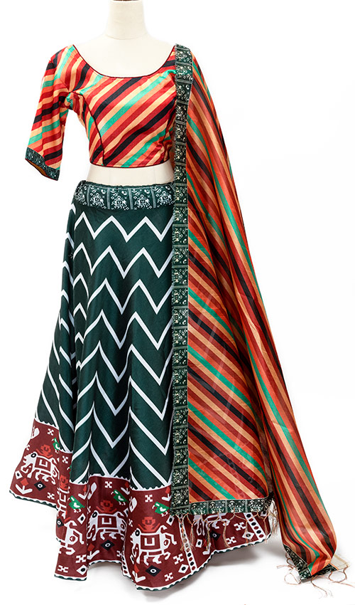 Rainbow shades Printed Lehenga set