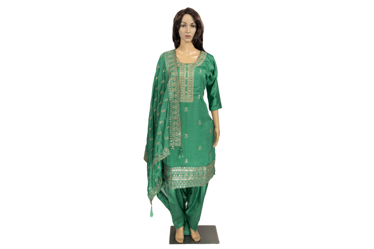 Alluring Sea Green Punjabi suit