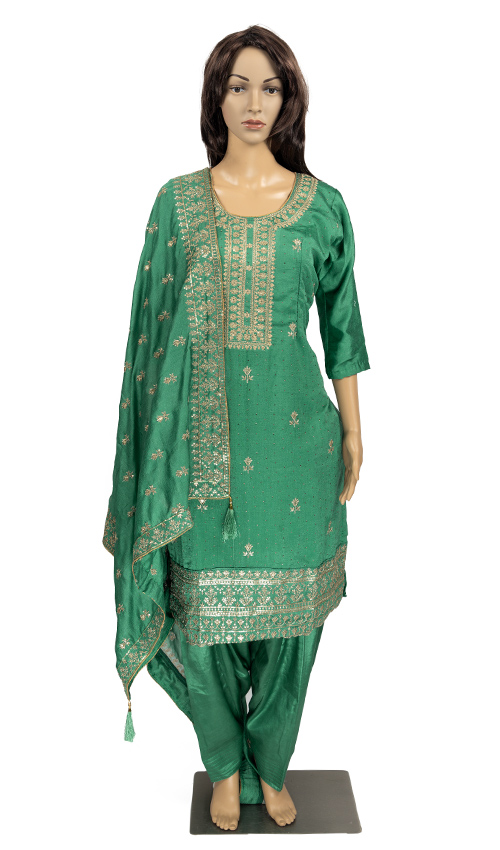 Alluring Sea Green Punjabi suit