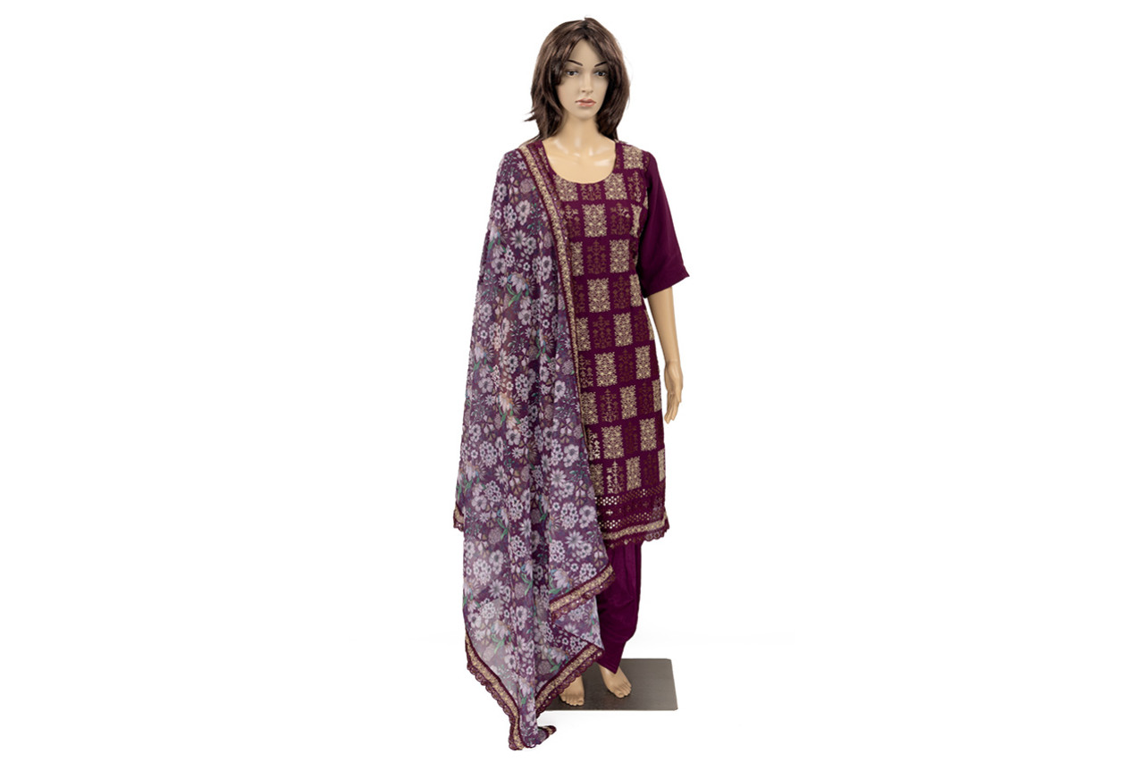 Alluring Purple Punjabi suit