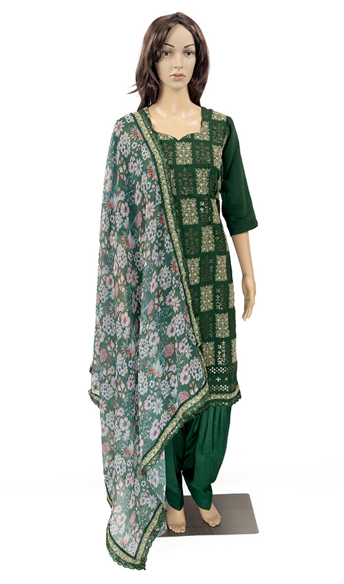 Georgette Green Punjabi suit