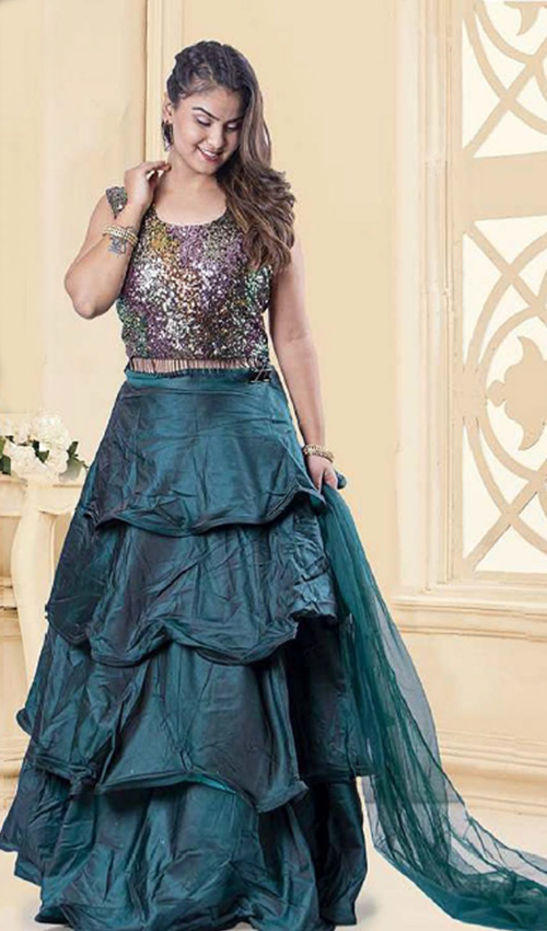 Layered lehenga Dress