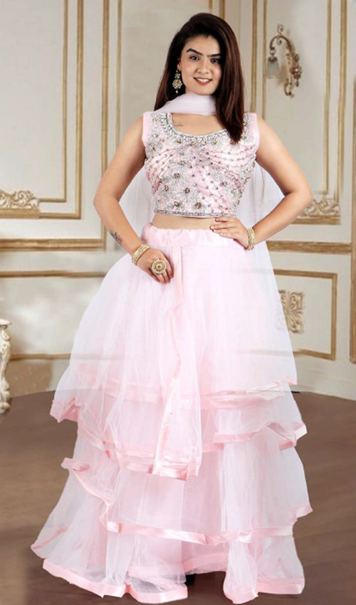 Baby Pink Flare Barbie Dress
