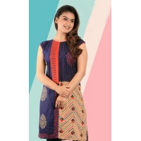 Blue Multi Designer cotton Kurti