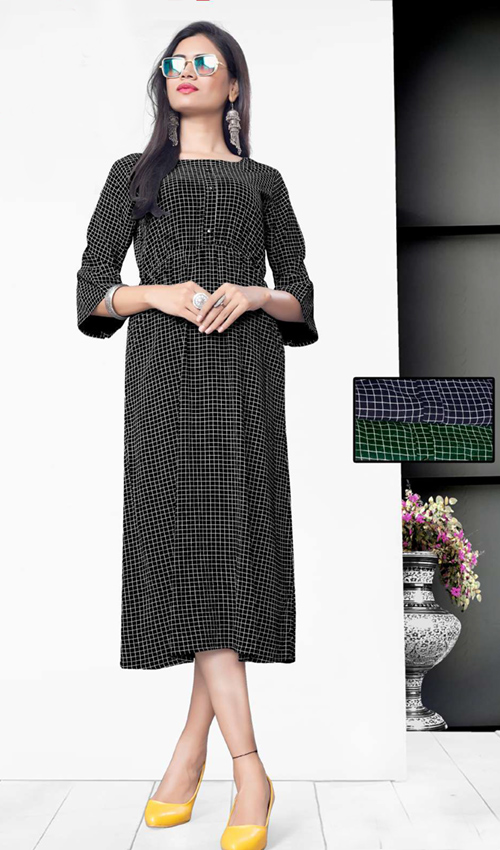 Small Cheque kurti Dress (3 colours)