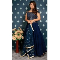 Sea Blue Designer lehenga set