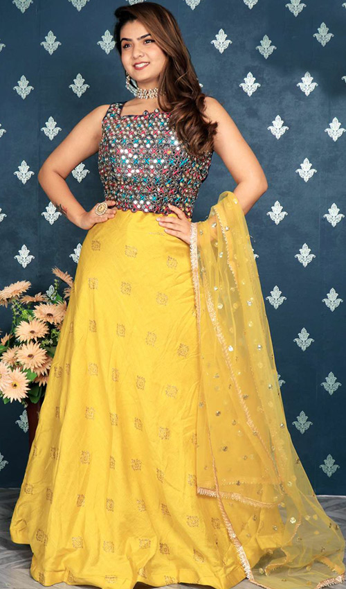 Yellow lehenga Dress