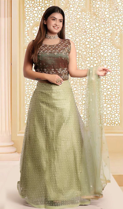 Mint lehenga Dress