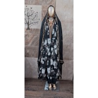 Attractive Black floral Anarkali