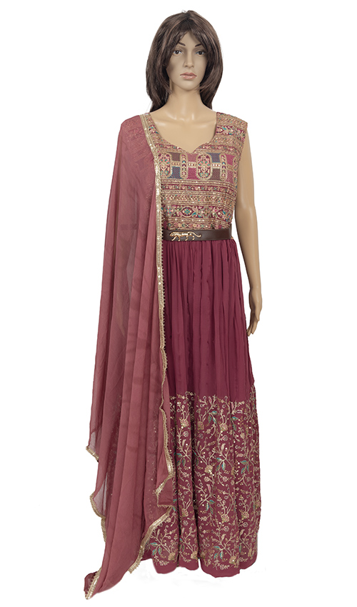 Hibiscus Shade Anarkali Dress