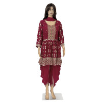 Dhoti salwar with nayra cut peplum