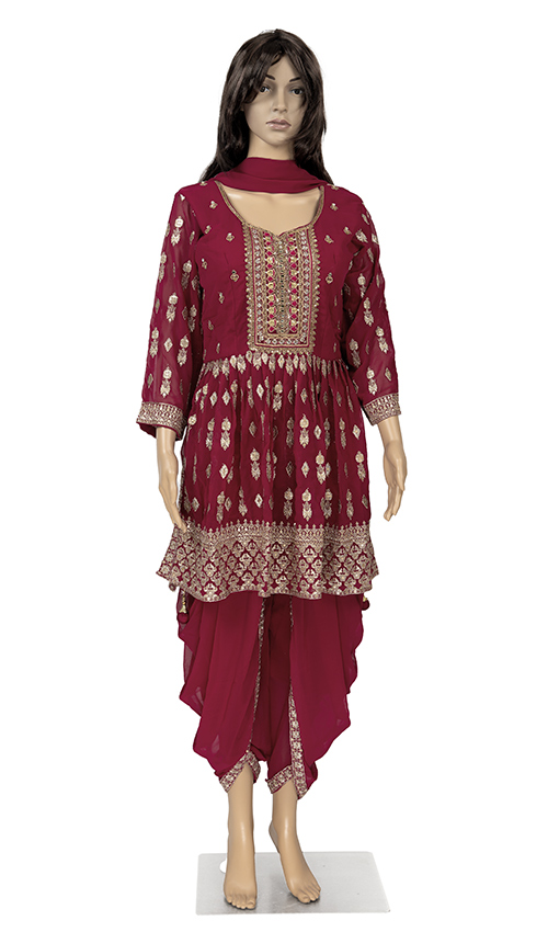 Dhoti salwar with nayra cut peplum