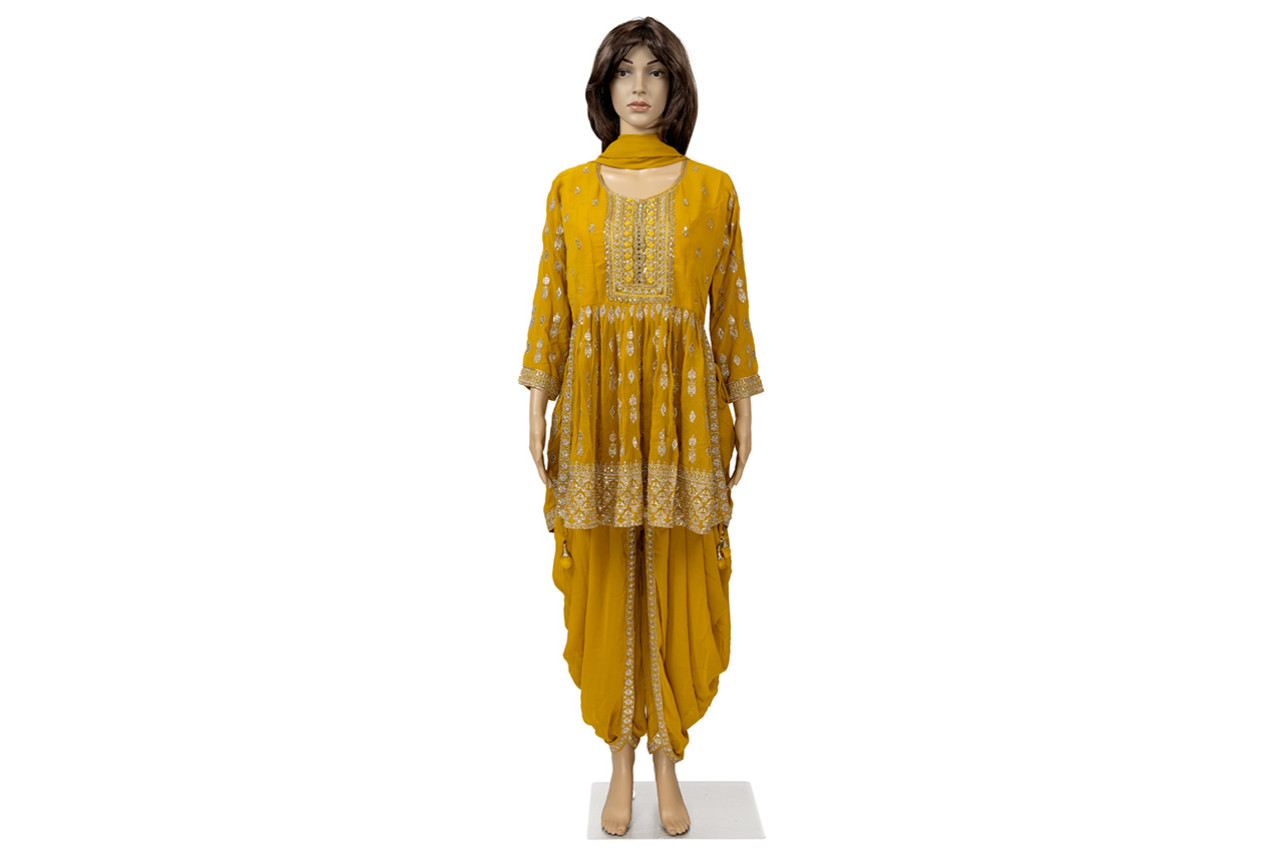 Attractive Dhoti salwar with nayra cut top