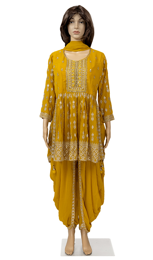 Attractive Dhoti salwar with nayra cut top