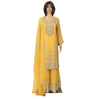 Alluring Yellow Sharara suit