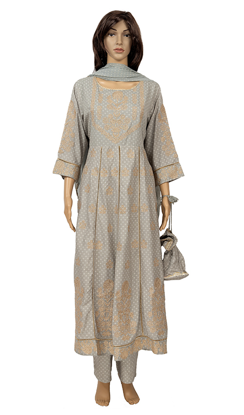 Amazing grey shade Anarkali Set