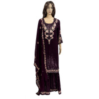 Alluring Purple Sharara suit