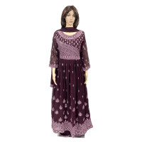 Alluring Purple Anarkali Dress