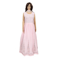 Alluring Baby Pink Anarkali Dress