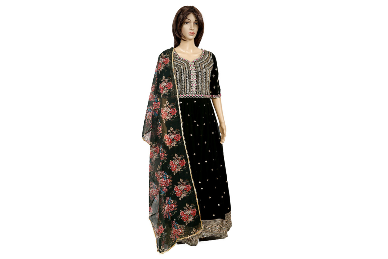 Alluring Mehndi Anarkali Dress