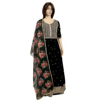 Alluring Mehndi Anarkali Dress