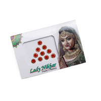 Bright red bindi card