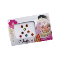 Alluring stone round bindi card