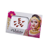 Red tear drop bindi card