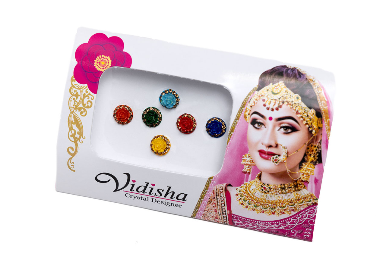Colourful floral bindis