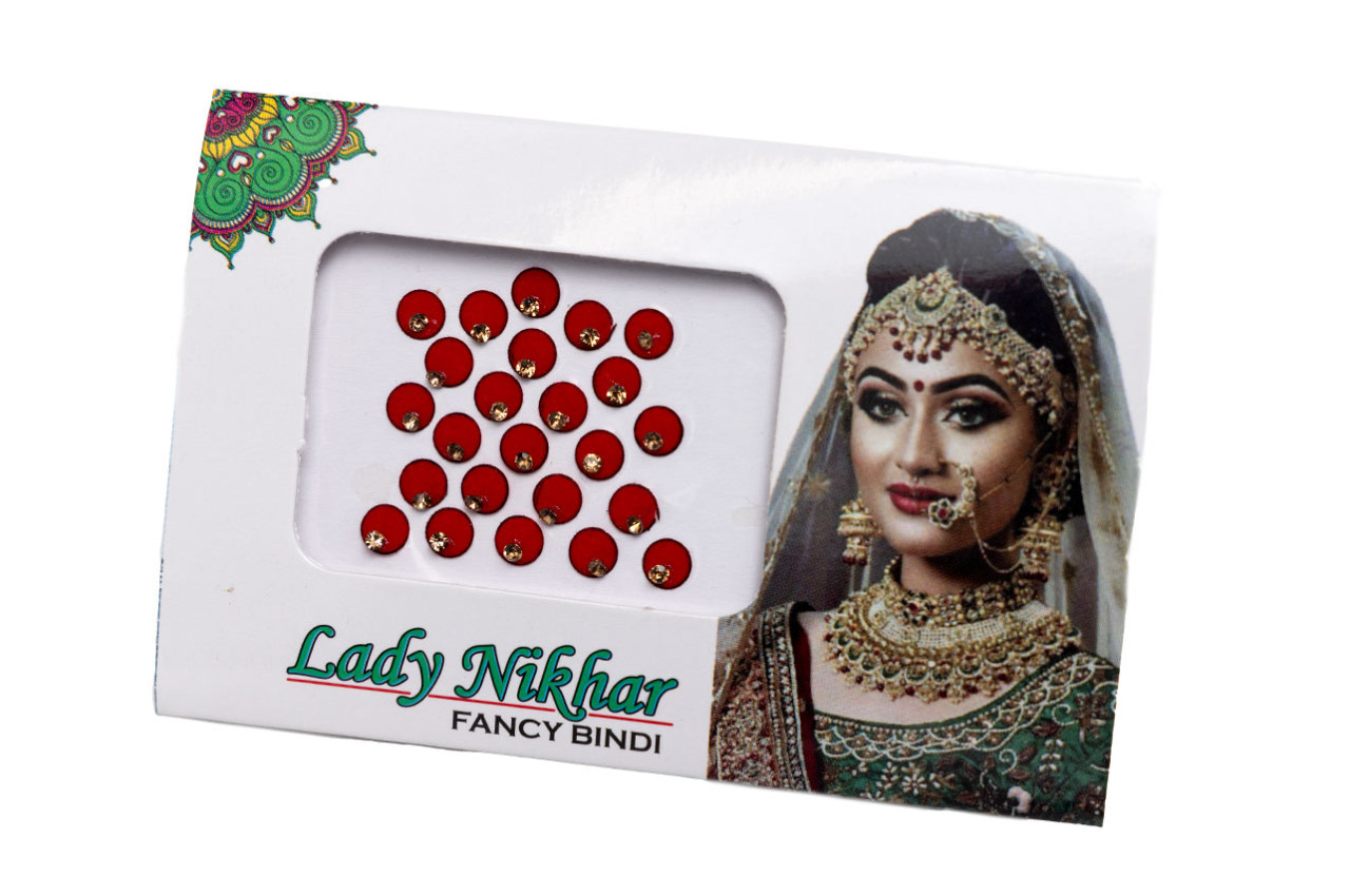 Stone in middle plain red Bindi