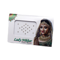 Silver mini zircon bindi card