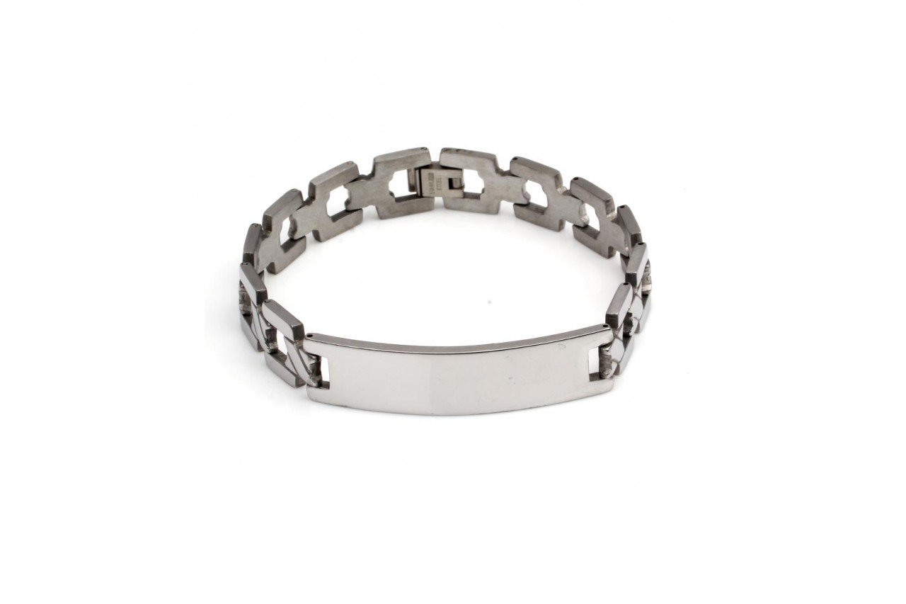Geometric links mens bracelet
