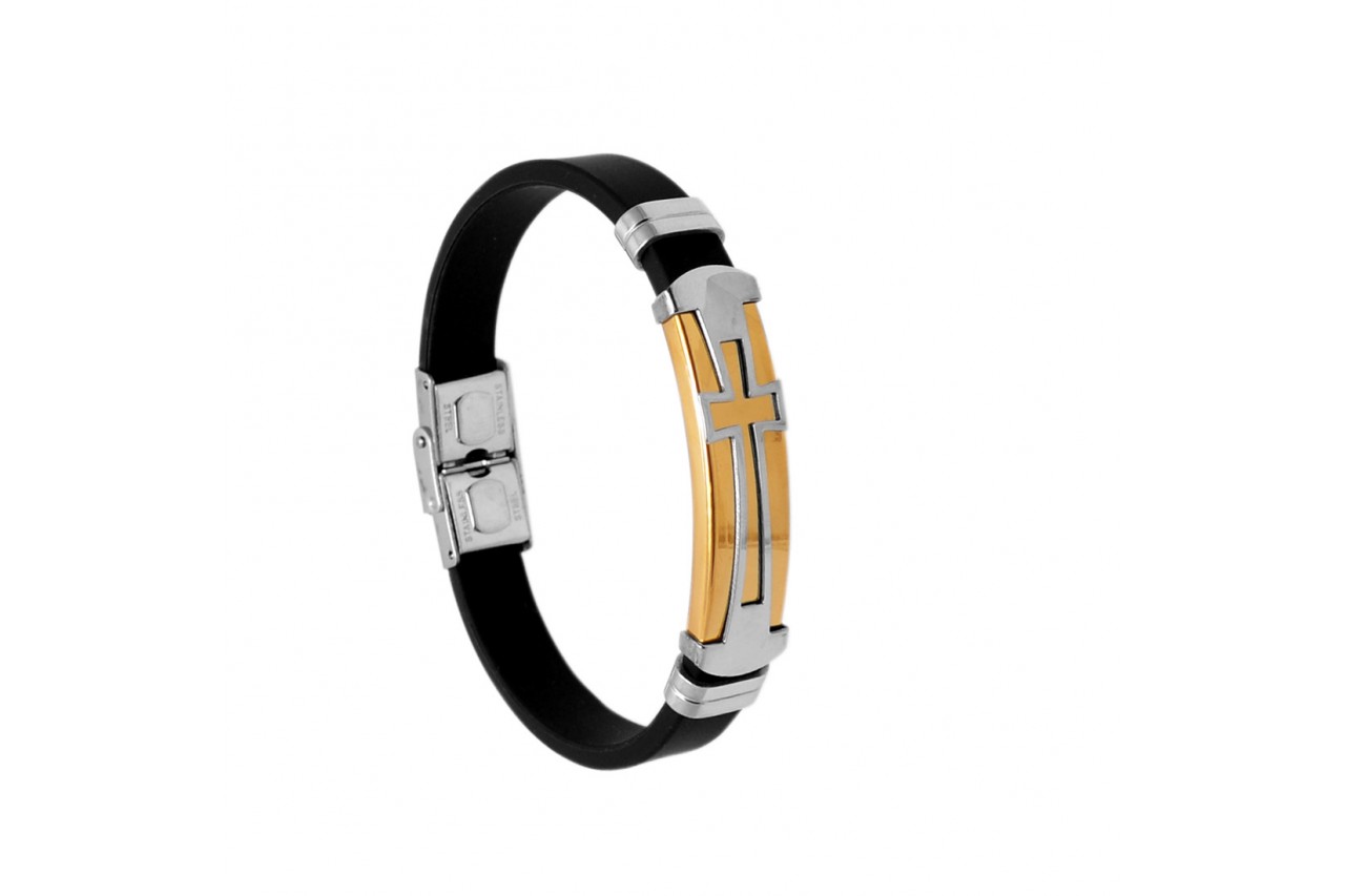 Golden cross bracelet