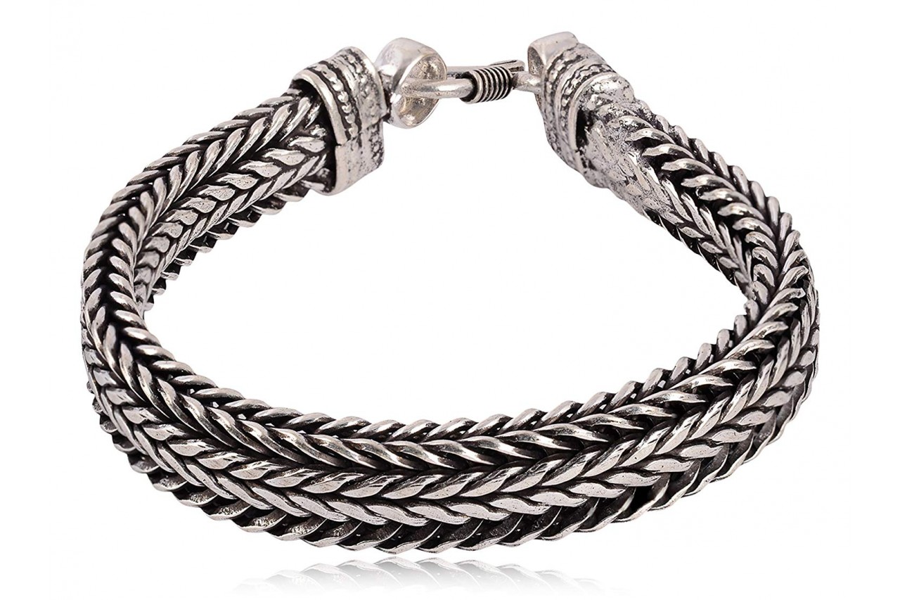 Silver designer bracelet