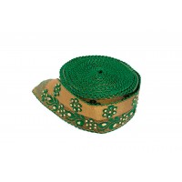 Designer Green Golden Lace
