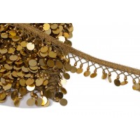Golden round tassel drop lace