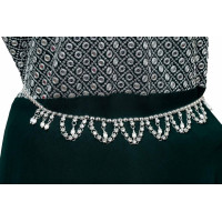 Silver Kamarband with tassels