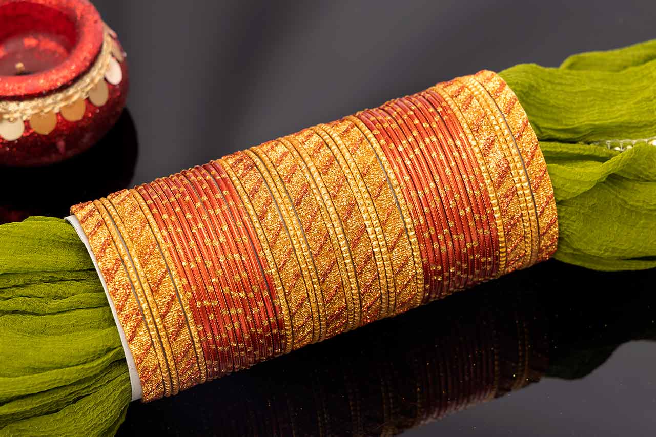 Orange kids bangles