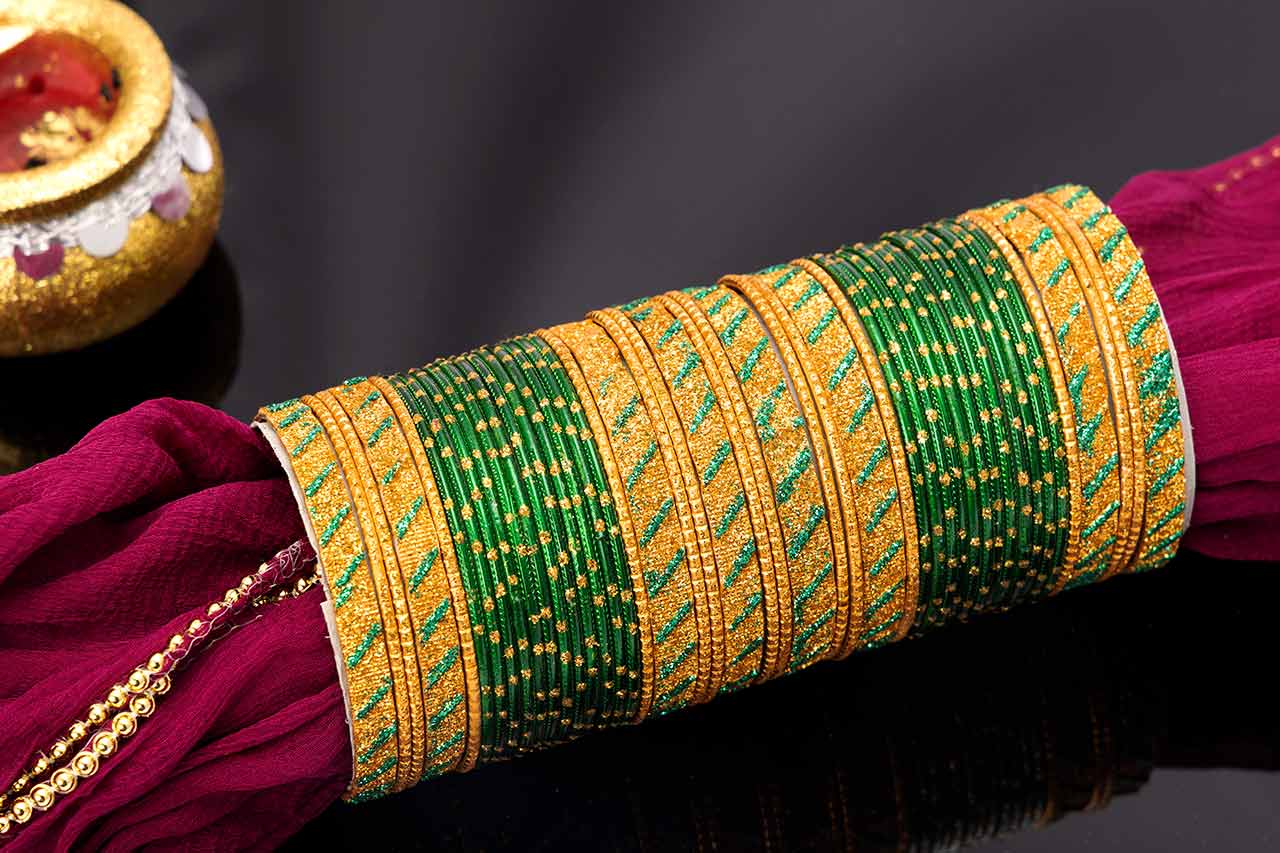 Green bangle set