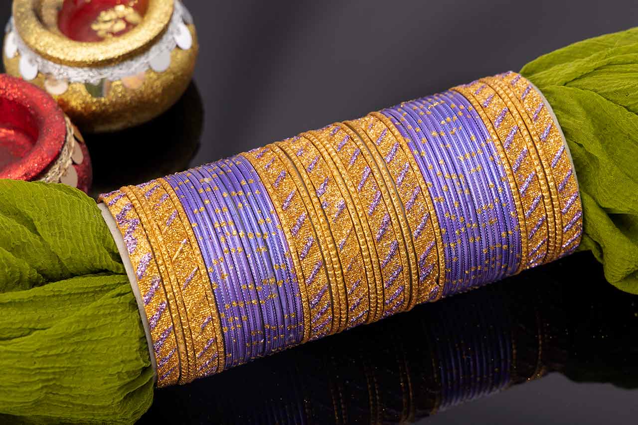 Purple Blue bangle set