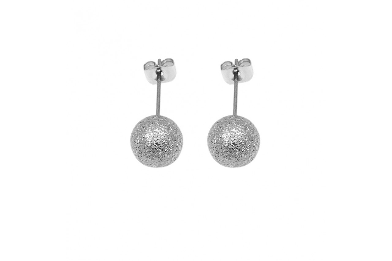  Silver Round Ball Studs