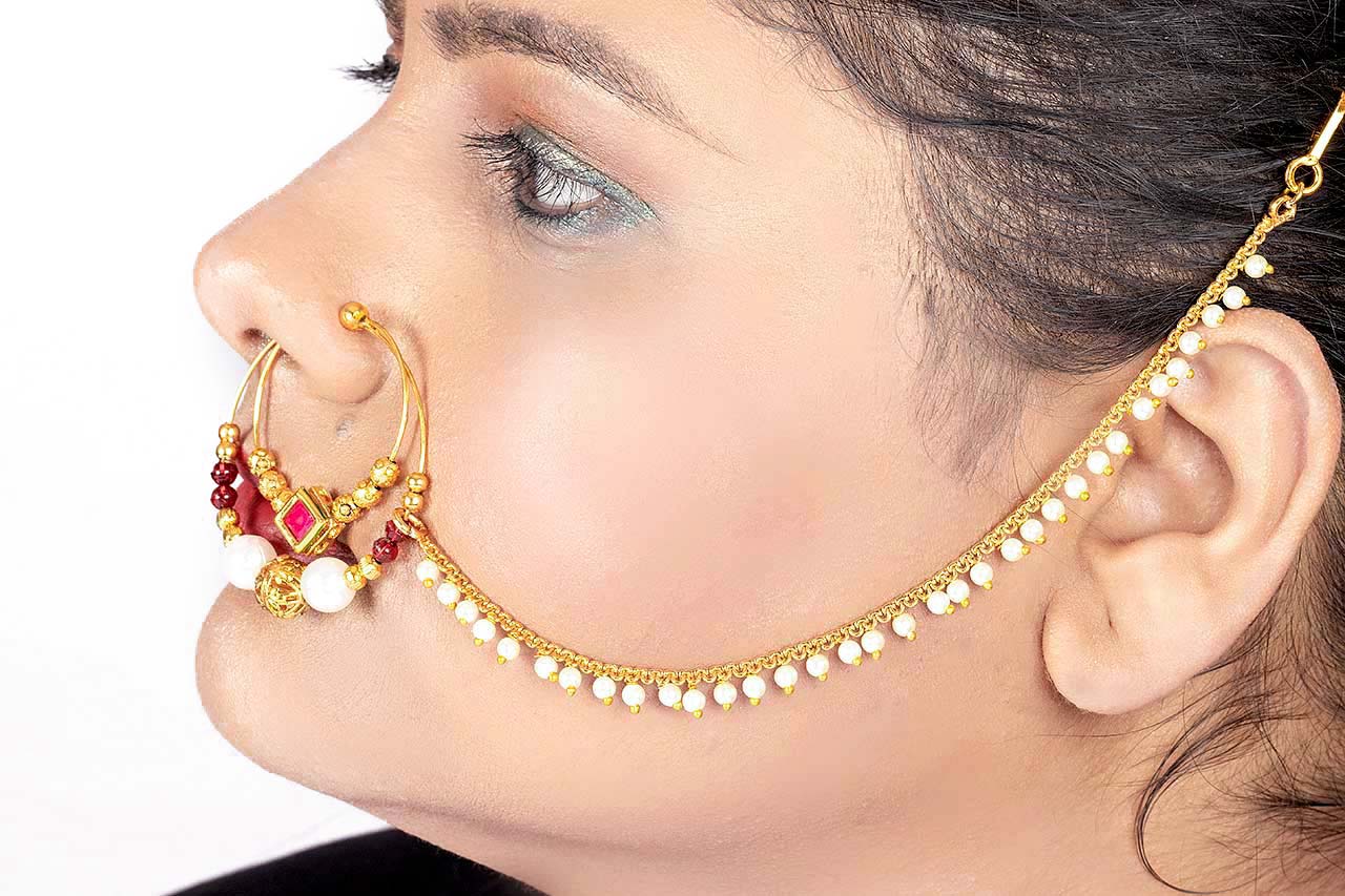 Elegant Dual circle Nath for Women