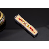 Astonishing Lined CZ stone Rakhi