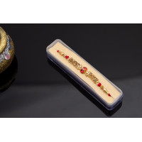 Pretty Lined CZ stone Rakhi