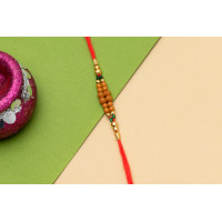 Brown Wooden Work Rakhi