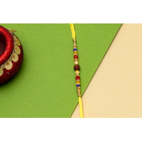 Multicolour beads Rakhi