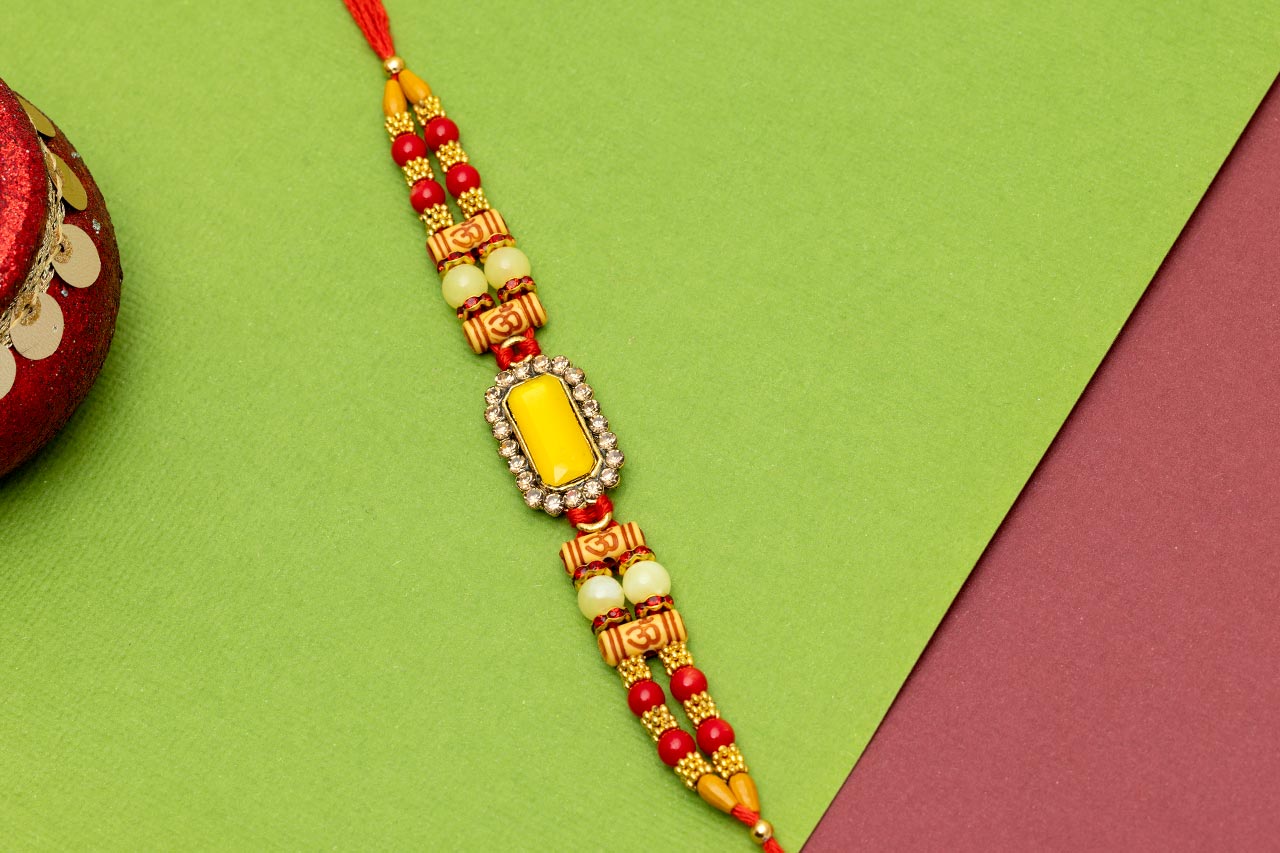 Colourful stone rakhi (3 Colours)